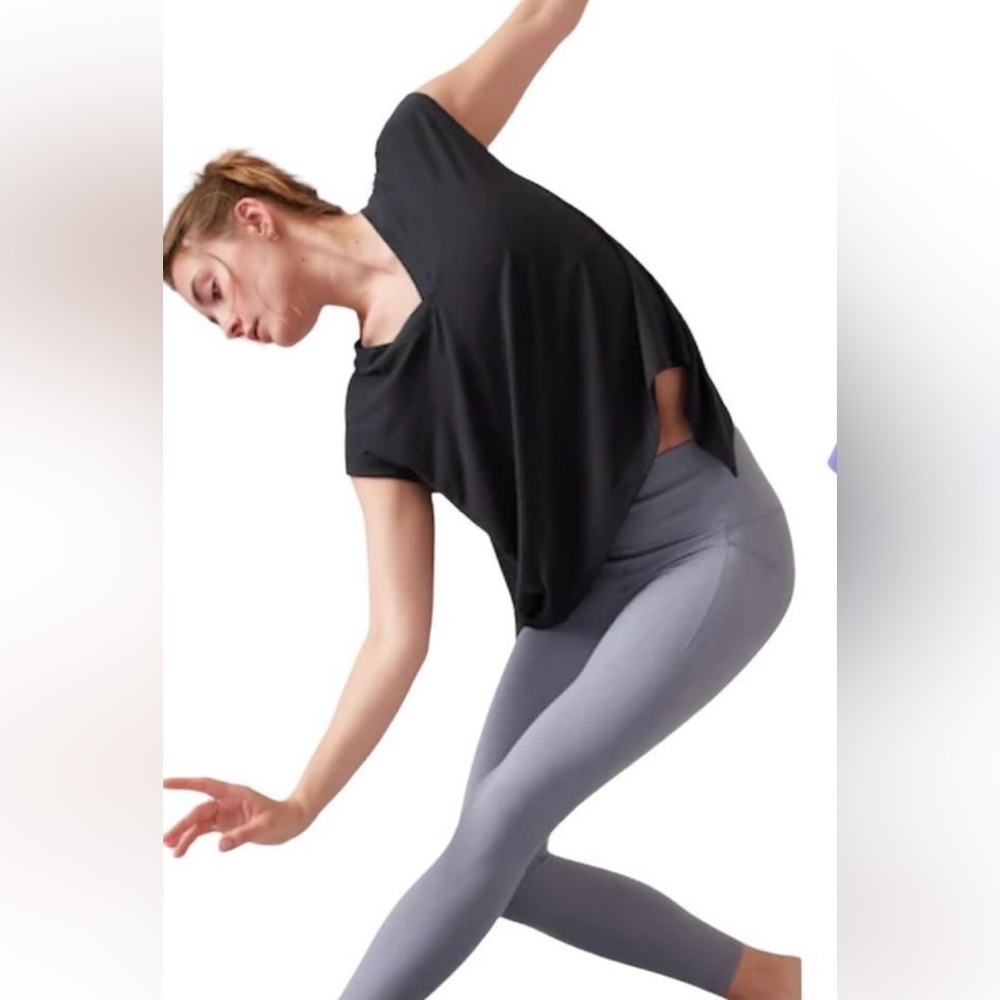 Athleta explore tee, s, black